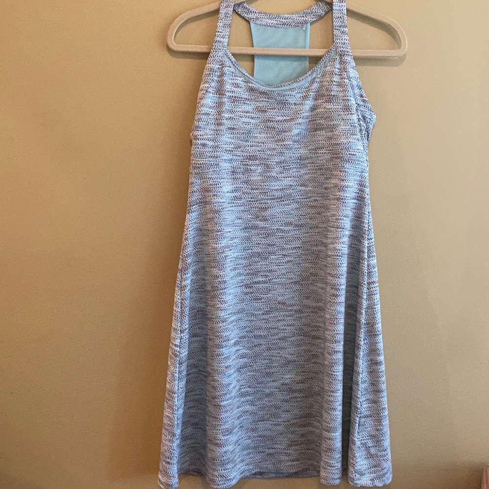 MPG Mesh Racer Back Detail Exercise Dress Geometric Print